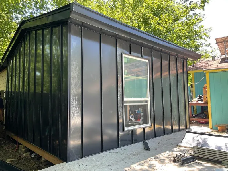 Black standing seam metal wall panels for Metal Roof Installation in South Brunswick